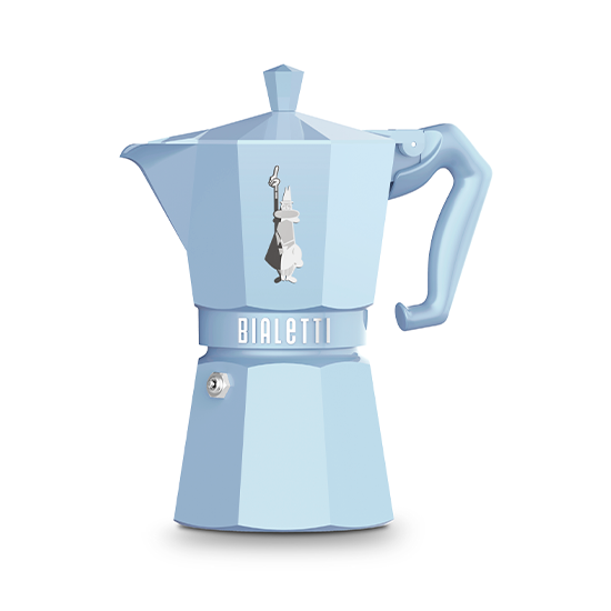 Bialetti Moka Exclusive Azul - 6 xícaras + Brinde