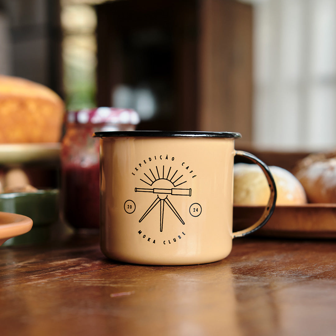Caneca esmaltada - Coleção Expedição - Marrom