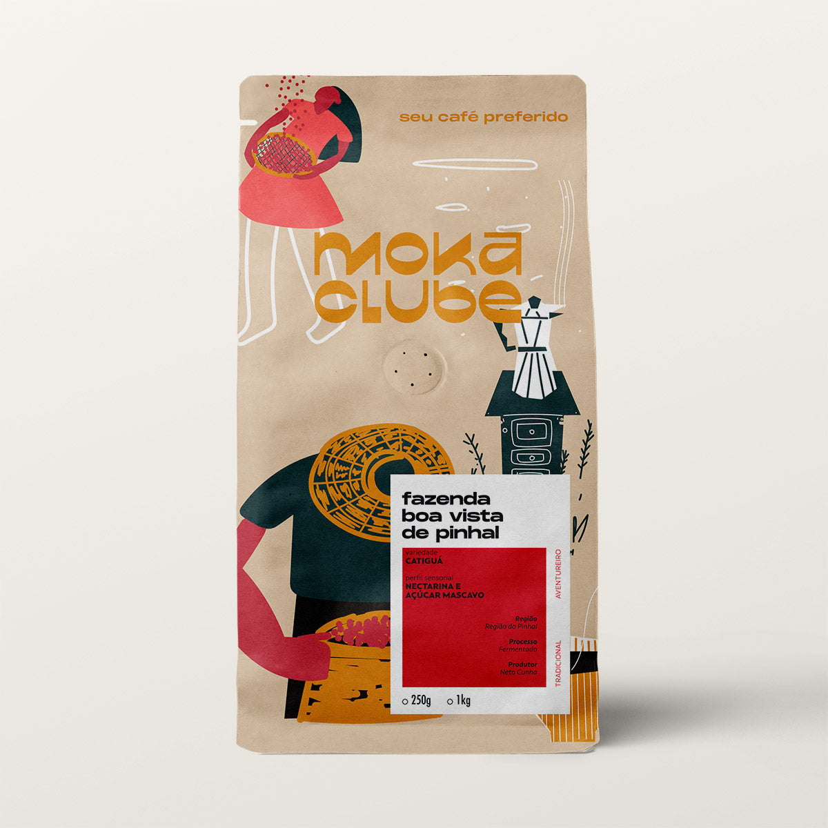 Pacote de café Moka Clube Fazenda Boa Vista de Pinhal