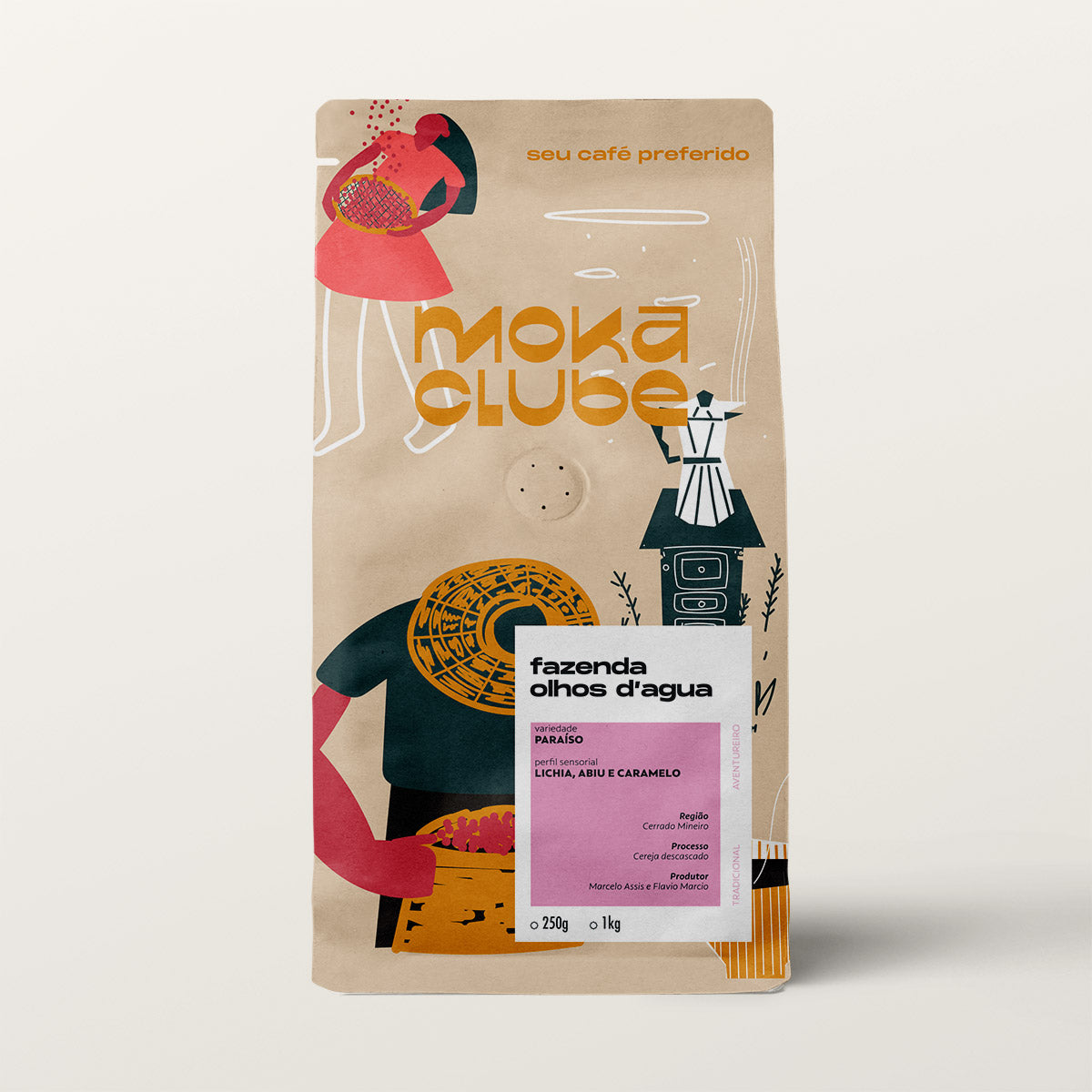 Pacote de café Moka Clube Fazenda olhos d´agua